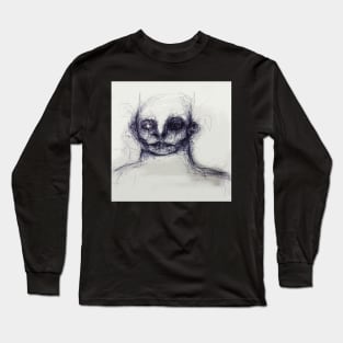 'Something' Hand Drawn & Digital Expression Long Sleeve T-Shirt